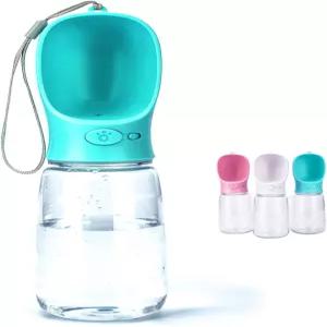 550ml / 18.6온스 휴대용 반려견 물병 식수 공급기 포함 산책 하이킹 및 여행 중 정수기 녹색