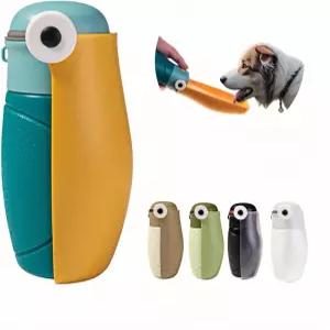 반려견 물병 휴대용 강아지 여행용 접이식 누수 방지 물 디스펜서 산책 반려묘 식품 등급 플라스틱-블루