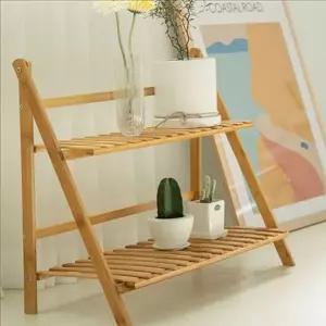 [셀러에이드]거실화분 베란다 화분 선반 정리대 접이식 화분 선반 인테리어 원목
