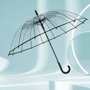 튼튼한 투명 16살대 장우산 레인가드 탁트인시야 안전한 투명우산