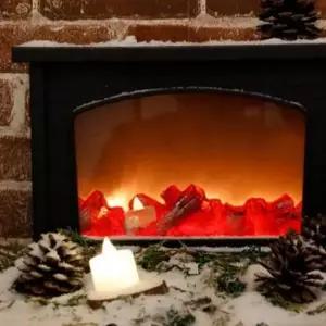 [Deco] LED 가정용 모닥불 벽난로 불멍 조명 무드등 대형