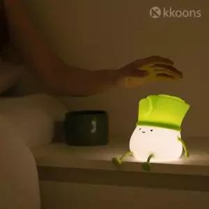 [Deco] 개별박스 인테리어조명 대파 캐릭터 실리콘 무드등 충전식 LED 조명