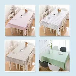 파스텔 방수 식탁보 4컬러 캠핑 감성 체크 테이블보
