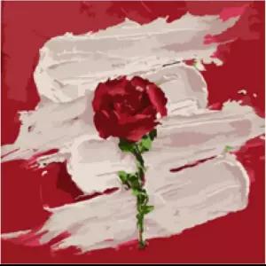 하모니아트 DIY 유화그리기 그림그리기 세트 유화페인팅 20x20 장미 한송이