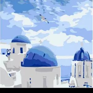 하모니아트 DIY 유화그리기 그림그리기 세트 유화페인팅 20x20 산토리니