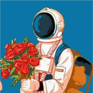 하모니아트 DIY 유화그리기 그림그리기 세트 유화페인팅 20x20 우주인