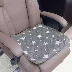 따스한 전기방석 1인용 별무늬 그레이