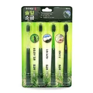 [셀러에이드]메디안 송천염 초극세모 칫솔 4개입/ 논슬립 고무핸들