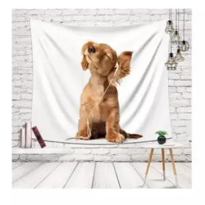 특대 음악강아지 패브릭 포스터 가림막 커튼 가리개 커텐 바란스 가림천 천포스터