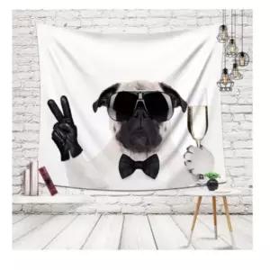 특대 멋진불독 패브릭 포스터 가림막 커튼 가리개 커텐 바란스 가림천 천포스터