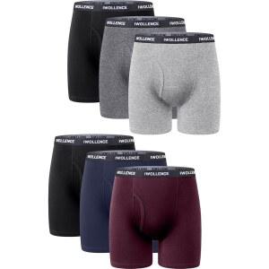 아이월런스 남성 복서 브 컴포트 플렉스 허리밴드, 멀티팩이 포함된 부드러운 수분 흡수 면 속옷