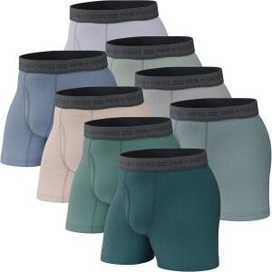한 쌍의 도둑 남성 속옷 복서 브 - 남성용 소프트 코튼 8팩 태그 없는