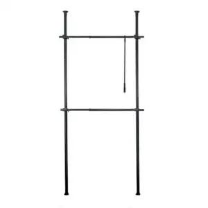 [JED] 천장 2단 블랙 행거 트니행거 기둥식 38파이 다올