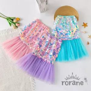 인어 여아 스팽글 샤 치마 스커트 Wvp6+3qTZ