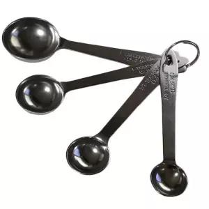 홈베이킹 스텐 계량 스푼 4p 세트 쿠킹 정량 빵 음식