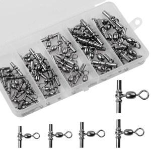 딥 리그 소금물 낚시 태클 액세서리를 위한 AGOL 3방향 회전 슬리브 크로스 라인 크레인 헤비 듀티 황동 트리플