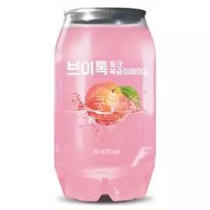 브이톡 핑크 복숭아에이드 350ml 1개 브이톡음료수 제로음료 복숭아 레몬 복숭아에이드