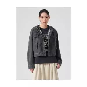 에잇세컨즈 8SECONDS 피그먼트 데님 후드 트러커 애쉬 324339LPG4 393019