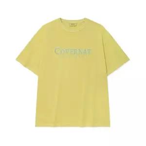 커버낫 남녀공용 네온 로고 다잉 티셔츠 라임 CO2502ST09LI 1901080