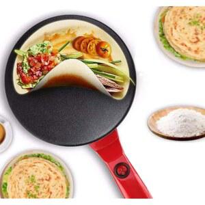 8인치 전기 크레페 팬케이크 논스틱 무선 메이커 크레페 베이컨 메이커 포함 블린트 토르티야용 코팅 휴대용 그리들