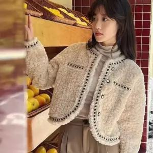 여성 간절기 밍크 퍼 숏 자켓 OSM-1006275