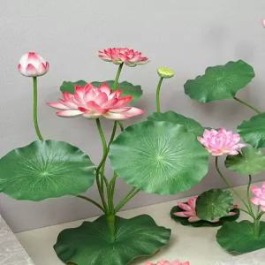 대형 연꽃 조화 꾸미기 베란다 연잎 조경 모형