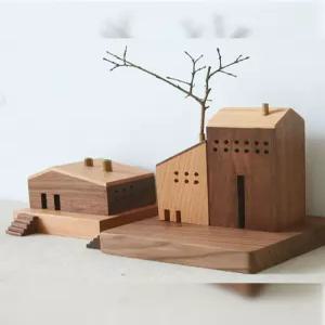 받침대 목조건물 아로마오일버너 콘홀더 인테리어