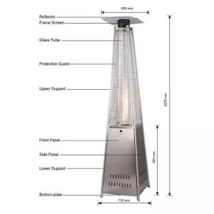 난로 야외 히터 글래스 글래스 불멍 삿갓 난방기