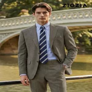 [지오지아]미라클 잔체크 다크베이지 정장자켓 (ABE2SB1206_DBE)