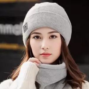 겨울용 마운틴 니트 비니 모자 넥워머 세트 캐주얼