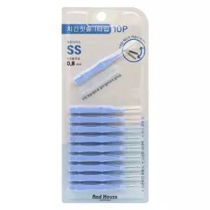 우일 덴탈치간칫솔I형 10P SS 0.8mm-9318