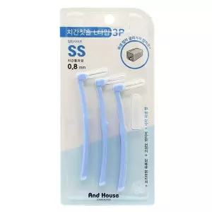 우일 덴탈치간칫솔L형 3P SS 0.8mm-9288