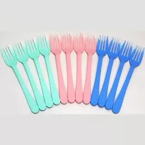 bns 플라스틱 포크 12p 카페용품 일회용식기 블랙포크