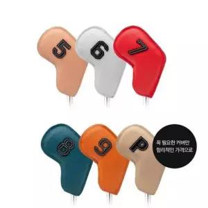 아이언헤드커버 컬러 아이언 커버세트 골프채 PU가죽 재질 IC06Mix