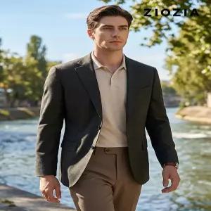 [지오지아]울 스판 카키 정장자켓 (AAE2SB1301_KH)