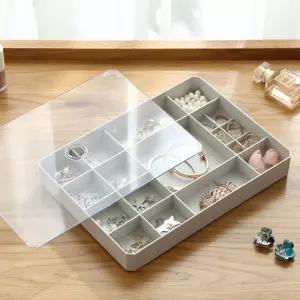 주얼리소품 악세사리보관함 보석함 귀걸이 반지 목걸이 케이스 투명 덮개 수납함