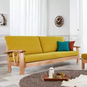 아르조303 아쿠아패브릭 고급원목소파(3인용/스툴 미포함/소쿠션별매)