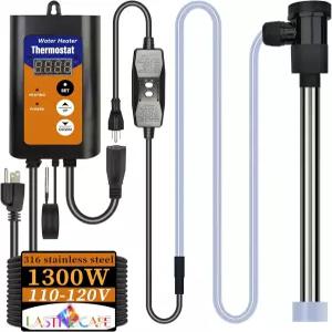 LASTINGCAPE 1300W 온도 제어 및 GFCI 보호 기능이 있는 완전 잠수식 휴대용 침례식 히터 온수 욕조용