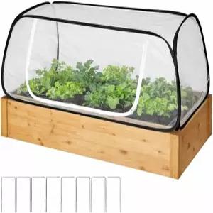 팝업 레이즈드 가든 침대 커버 45 x22 x16 새 해충 및 다람쥐로부터 즉각적인 식물 보호를 위한 그물 채소