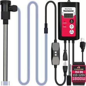 YLboyLian 1800W 침지 온수기 휴대용 전기 온수 욕조 및 수영장 온도 조절기 버킷 침례교 수영장용 GFCI