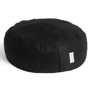 명상 쿠션 - 탈부착 가능한 면 커버와 휴대용 손잡이가 있는 15인치 메밀 베개 - 요가, 명상, 필라테스, 바닥 앉기용 원형 바닥 쿠션 - 큐버드의 명상 베개