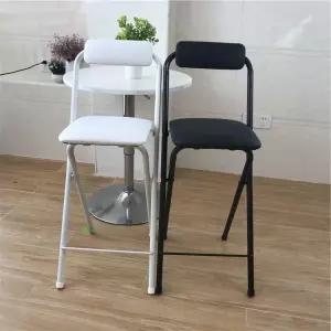 철제 접이식 바의자 화이트 홈바 식탁 스탠딩 의자 높은