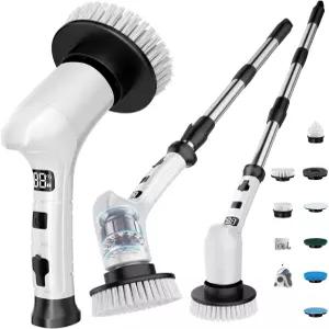 욕실 청소용 전기 스핀 스크러버 무선 파워 샤워 - 타일 욕조 주방 벽 브러시