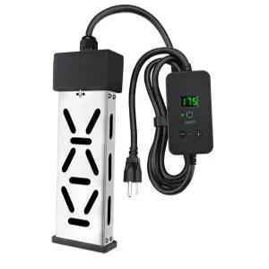 침지 온수기 1800W 휴대용 미니 풀 히터 버킷 조절 가능한 온도 조절기 실시간 표시 건조 방지 욕조 온수