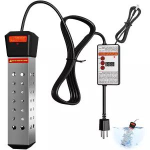 침지 온수기 2000W 휴대용 풀 워머 내장 온도 조절기 자동 전원 차단 및 공기 주입식 욕조 히터 지상