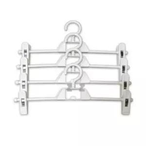 [JED] 수납 바지와 옷걸이 플라스틱 치마 걸이 다용도 행거 집게형 4p