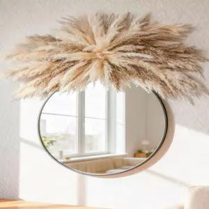 팜파스 잔디 벽 장식 - 보호 건조 꽃 걸이 키트 20~30인치 조절 가능 조립 간편 설치 필요 홈 데코 샵 거실