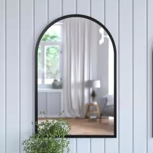 욕실 현관 식당 거실(블랙 20 x30 아치형)을 위한 모던 메탈 프레임 액센트 미러 HBCY 크리에이션즈