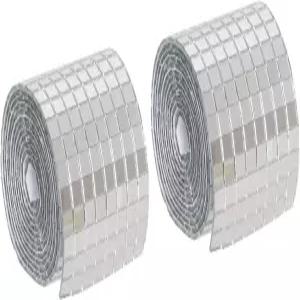 FgTnYh 3200Pcs 디스코 볼 거울 타일 5x5mm 자가 접착 사각 모자이크 실버 유리 스티커 장식 DIY 아트 용품