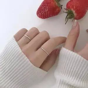 레이어드실반지 골드컷팅 레이어드 실반지 마디반지 패션 링 1세트